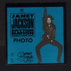 Original Unused Vintage Janet Jackson Rhythm Nation Concert Tour