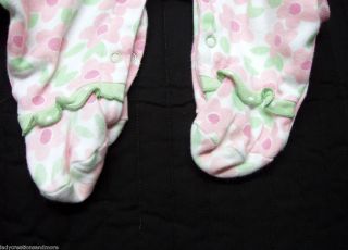 BABY GIRLS OUTFITS US POLO ASSN SLEEPER PINK GREEN SIZE 6 9 months