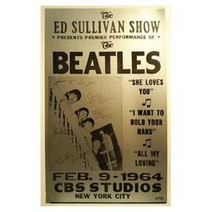 Beatles Ed Sullivan Show Card Board Poster A7855