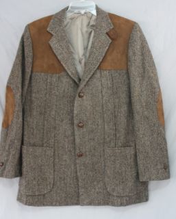 Vintage Eddie Bauer Harris Tweed Hand Woven Scottish Wool Blazer XL