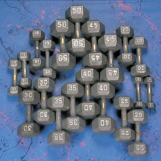 Fitness 5 50 # lb Hex Dumbbell Dumbell Curl Lifting Weight Set HDS 311
