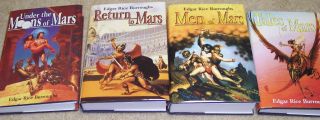 ERB Complete Mars Series Edgar Rice Burroughs 4 NEW HARD COVERS John