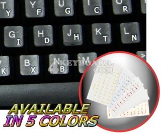Dvorak Simplified Transparent Keyboard Stickers White