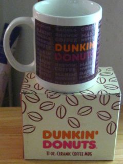Dunkin Donuts Ceramic Coffee Mug 11 oz Original Box
