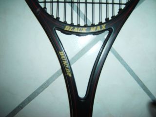 Vtg Dunlop Tennis Racquet Black Max Racket Graphite Fiberglass 4 3 8