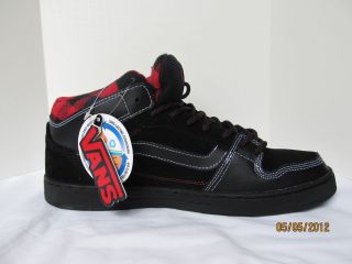 New VANS EDGEMONT mens skate shoes sneakers black red black VN ONJ6530