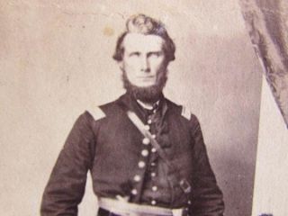 Galesburg Illinois Civil War Officer CDV Photograph
