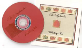 Delux Fall Themed Wedding Invitation Kit on CD