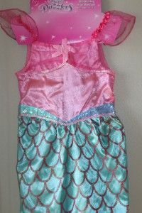 New Girls Shimmering Seas Little Mermaid Costume Dress Up Size 3 4 5