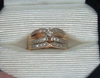 14k Yellow Gold 50ctw Diamond Engagement Wedding Set