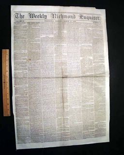 Dred Scott Case Slave Trial Decision 1857 Old Newspaper