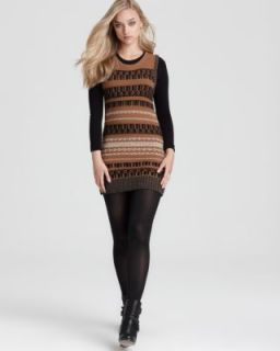 EDUN New Tan Wool Jacquard Pattern Sleeveless Tunic Sweater M BHFO