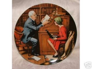 Norman Rockwell Plate The Professor 1986 10 Knowles Heritage Collect