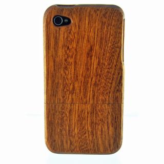 New Bamboo Dark Wood Hard Back Case Cover Screen Protector for iPhone