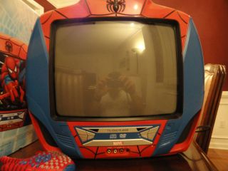 Marvel Spiderman TV DVD Player Combo Television Toy Figure Bed Bedroom