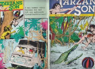 Edgar Rice Burroughs Tarzans Son 4 Sweden Color 36 Page Comic 1981