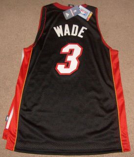 Dwayne Wade SEWN PATCH Miami Heat Jersey Shirt Swingman XL Adidas