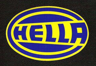 Hella Driving Lights Sticker, Vintage Sports Car Racing Decal