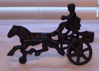 Vintage Cast Iron Horse Drawn Cart with Driver Toy