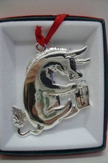 Lunt Silverplate Classic Pooh Eeyore Christmas Ornament