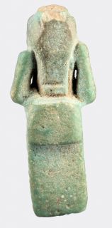 e118 egyptian faience isis and horus amulet £ 125 a blue glazed