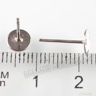 plated rhodium mainly shape new wholesale flat earring pins jewellery