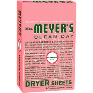 product description mrs meyer s clean day dryer sheet 80 count mrs