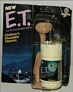  1983 Et Extra Terrestrial Figure Vitamin Bottle Vintage E T