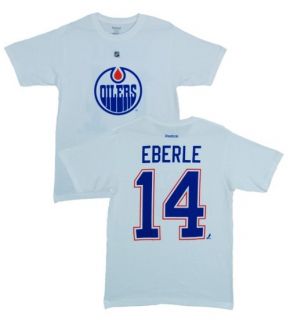 Edmonton Oilers Jordan Eberle White Name and Number Jersey T Shirt