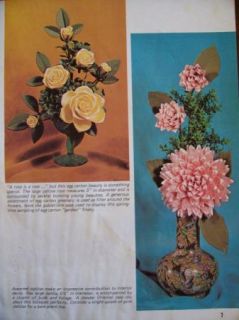 Vtg 70s Egg Carton Flowers Patterns Instruction Book