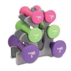 Hand Dumbbells Weights Fitness 20 lb Dumbbell Weight Set with Rack