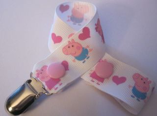 Baby Dummy Clip Peppa Pig George Pacifier Strap