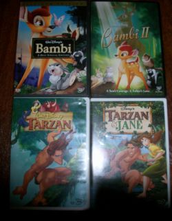 DISNEY DVD LOT BAMBI 1 2 TARZAN TARZAN JANE