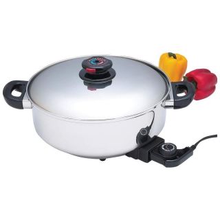  12 T304 Stainless Steel Deep Electric Skillet Slow Cooker $245