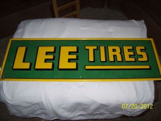 Vintage LEE TIRES Sign 35 5 8 x 11 5 8 Prop of Lee Rubber Tire Corp G