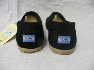 Mens Toms Classics Black Freetown Perforated Canvas All Sizes Brand