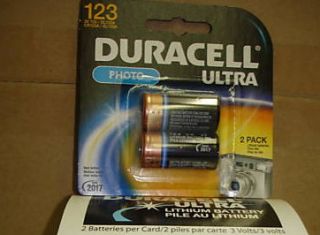 Duracell Ultra Lithium Battery DL123 2pack 2 Pack