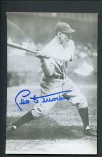 Leo Durocher New York Yankees Dec. 1991 Signed AUTO Postcard