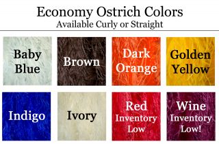 Economy Ostrich Curly 36 Length DIY Puffs Choose Your Quantity
