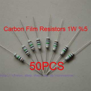  New 50 x Resistor 120 Ohm 1W 5 Carbon Film