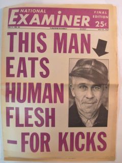  EXAMINER VOL.4 No.20 JULY 31 1967 EDWARD ED GEIN PLAINFIELD WISCONSIN
