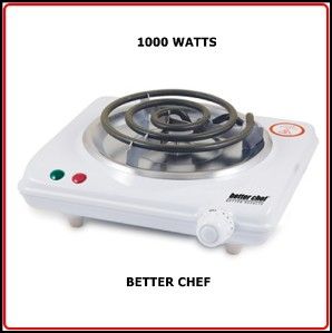  CHEF SINGLE ELECTRIC HOT PLATE PORTABLE CANNING CAMPING COOKING BURNER