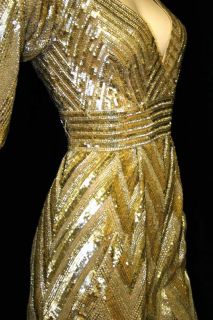 Elie Saab Royal Gold Sequined Dress and Cavalli Bag OFFER Layaway for