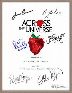 Eddie Izzard Bono Evan Rachel Wood Signed Across The Universe Movie