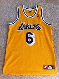 VTG 1998 Nike Authentic Lakers Eddie Jones Jersey Sz 44 L sewn kobe