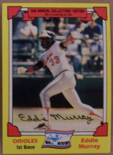 Eddie Murray Orioles 1982 Drakes Big Hitters 5 Card Lot