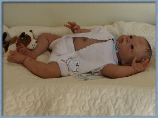  Baby Boy Reborn Doll with Human Hair New Elise Sculpt by Natali Blick