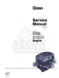 the onan elite e125v 965 0764 engine service shop manual