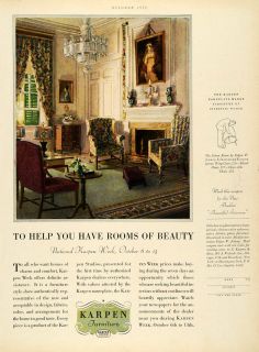 1928 Ad Salem Room Edgar Jenney Karpen Furniture Chair Interior Design