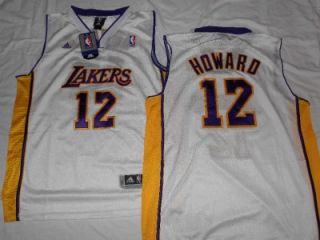 Dwight Howard Los Angeles Lakers on Court Quality Sewn White Jersey Sz